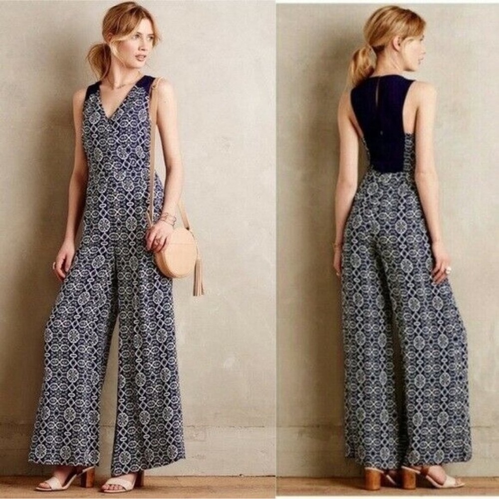 Anthropologie Elevenses Arabesque Jumpsuit